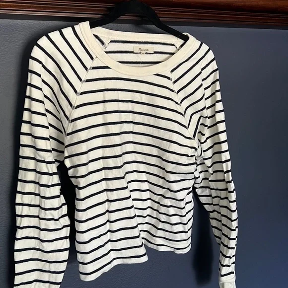 Striped Madewell top. Very thick material. Non-smoking home. - Picture 1 of 4